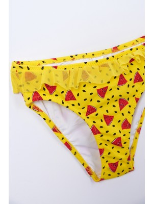 Dagi Sarı Kız Çocuk Küçük Üçgen Bikini Takımı