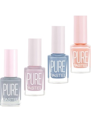 Pastel Pure Serisi 4'lü Uzun Süre Kalıcı Oje Seti – Zarif ve Yumuşak Pastel Tonlar