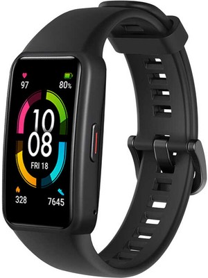 Nezih Case Huawei Band 6 Uyumlu Soft Design Silikon Kordon Siyah