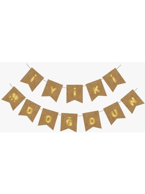 My Paper Craft Kraft Gold Yaldızlı Banner