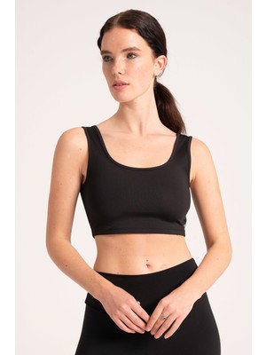 Kadın Siyah  Crop Top Büstiyer