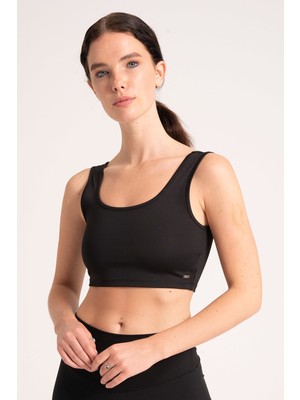 Kadın Siyah  Crop Top Büstiyer