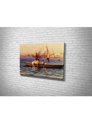 Tablo 360 Fausto Zanaro- Kayıkta Sefa Kanvas Tablo