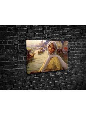 Tablo 360 Fausto Zonaro- Amusement At Göksu Kanvas Tablo