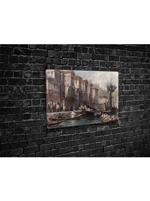 Tablo 360 Istanbul Gravürü Kanvas Tablo