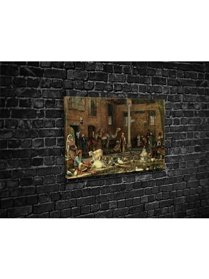 Tablo 360 John Frederick Lewis- Yard Kanvas Tablo