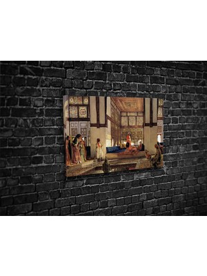 Tablo 360 John Frederick Lewis- A Lady Receiving Visitors Kanvas Tablo