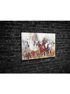 Tablo 360 Atlar Kanvas Tablo