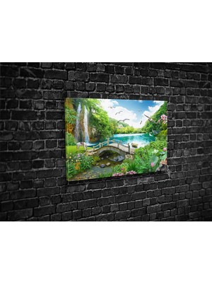 Tablo 360 Göl ve Orman Kanvas Tablo