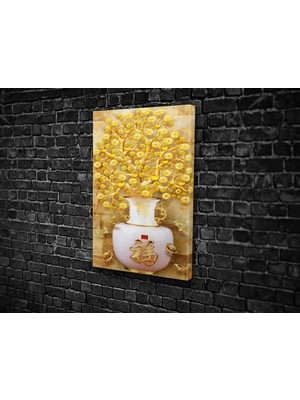 Tablo 360 Altın Çicek Kanvas Tablo