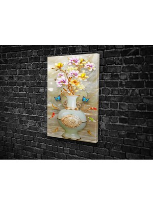 Tablo 360 Vazoda Çicekler Kanvas Tablo