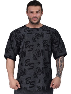 Big Sam Oversize Havlu Fitness Antrenman T-Shirt Big Sam  3318