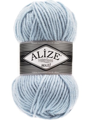 Alize Süperlana Maxi 480 Açık Mavi (5' Li Paket)