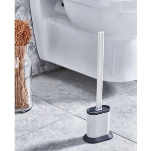 Ayaklı Silikon Tuvalet Fırçası Banyo Wc Temizlik Fırçası Silikon Bükülebilir Fırça Seti