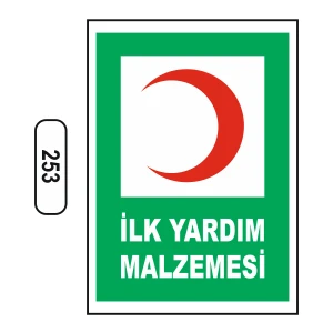 Ilk Yardım Malzemesi Uyarı Ikaz Levhası