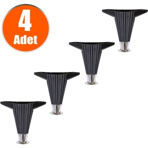 Mobilya Kanepe Masa Sehpa Ayağı Baza Ayakları Siyah 12 Cm (4 Adet)