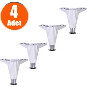 Mobilya Kanepe Masa Sehpa Ayağı Baza Ayakları Beyaz 12 Cm (4 Adet)