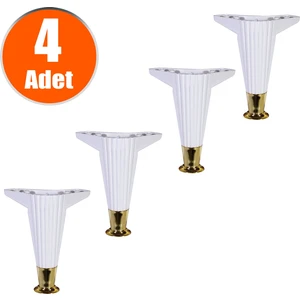 Mobilya Kanepe Masa Sehpa Ayağı Baza Ayakları Beyaz 17 Cm (4 Adet)