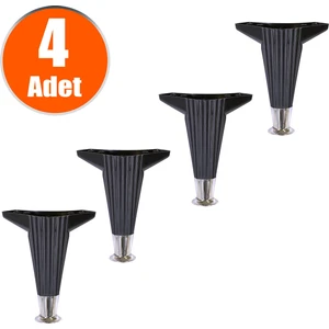 Mobilya Kanepe Masa Sehpa Ayağı Baza Ayakları Siyah 17 Cm (4 Adet)