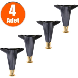 Mobilya Kanepe Masa Sehpa Ayağı Baza Ayakları Siyah 15 Cm (4 Adet)