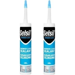 2'li Duşakabin Silikonu Beyaz