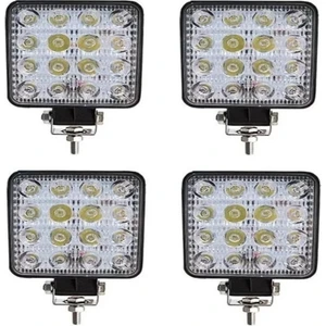 Oto Türk 16 Ledli Çalışma Lambası 12-24 Volt Uyumlu 1 Yıl Garanti 4 Adet