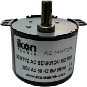 İkon Teknik İKON TEKNİK AC SENKRON MOTOR 50 KTYZ 6 Watt 5 RPM 220 Volt KULUÇKA ÇEVİRME MOTORU - VİYOL MOTOR