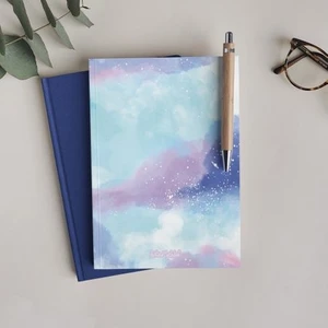 Lila Mavi Gökyüzü Defter - Çizgisiz Defter Serisi - N056