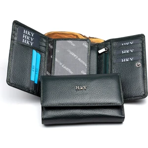 Hky Orta Boy Çok Kullanışlı Hakiki Deri Kadın Cüzdan