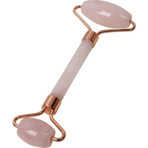 Pembe Kuvars Taşlı Roller Cilt Masaj Aleti