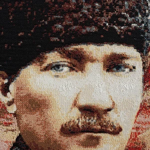 Niva Goblen Figüratif Seri-01 Dokuma Goblen Kumaş-Atatürk Portresi