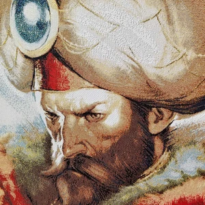 Niva Goblen Figüratif Seri-21 Dokuma Goblen Kumaş-Fatih Sultan Mehmet