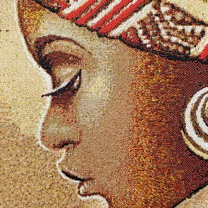 Niva Goblen Figüratif Seri-22 Dokuma Goblen Kumaş-Afrikalı