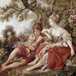 Niva Goblen Figüratif Seri-25 Dokuma Goblen Kumaş-Romeo&juliet3