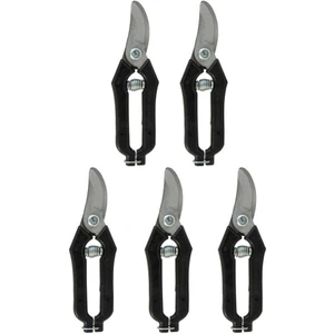 Göcen ( 5 Adet ) Narenciye Üzüm Bağ Budama Makası Eğri Uçlu 18CM Siyah
