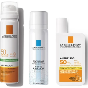 La Roche-Posay Yüz Için Çok Yüksek Uva Korumalı Güneş Koruyucu 50 ml + Anthelios Parlama Karşıtı Güneş Kremi SPF50 Mist 75 ml + Termal Su 50 ml