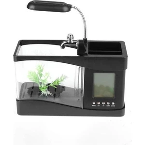 Dekoratif USB Masaüstü Mini Akvaryum Balık Tankı