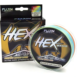 Hex Braid 4x 300MT Multicolor Pe Ip Misina 0,18 mm
