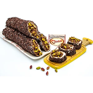 Bitter Çikolata Kaplamalı Antep Fıstıklı Atom Lokum 200 gr