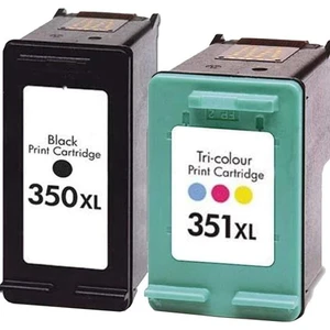 Photo Print   Photosmart C4599  350XL / 351XL Siyah ve Renkli  Yüksek Kapasiteli Muadil Kartuş Seti