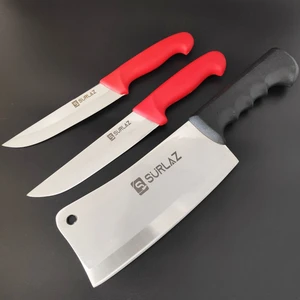 Satır Zırh Bıçak Seti 3 Parça Kemik Kırıcı Et Bıçağı Kasap Bıçağı