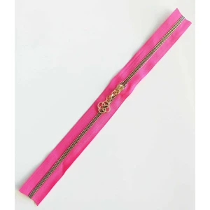 Angel Çanta Akssesuar Başlıklı Fermuar 30 cm Light Gold Metal Fuşya