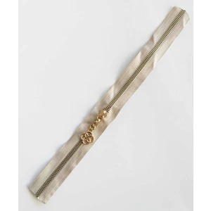 Angel Çanta Akssesuar Başlıklı Fermuar 40 cm Light Gold Metal Bej