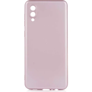 Tekno Grup Samsung Galaxy A02 Kılıf Mat Premium Silikon Kılıf Rose + Cam Ekran Koruyucu