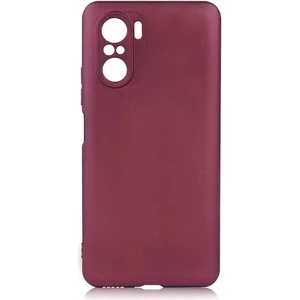 Tekno Grup Xiaomi Poco F3 Kılıf Mat Premium Silikon Kılıf Mürdüm + Cam Ekran Koruyucu