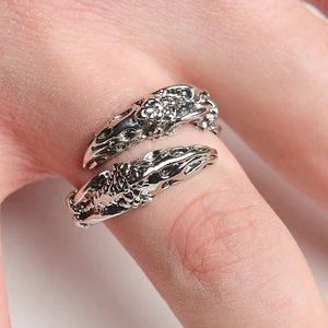 Vintage Gotik Ayarlanabilir Motorcu Çelik Yüzük