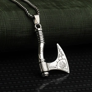 Viking Balta Huginn Odin Kuzgun Iskandinav Mitolojisi Çelik Kolye