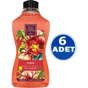 Eyüp Sabri Tuncer Amber Doğal Zeytinyağlı Sıvı Sabun 1.5 Lt 6 Adet