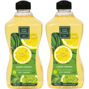 Eyüp Sabri Tuncer Çeşme Limonu Doğal Zeytinyağlı Sıvı Sabun 1.5 Lt 2 Adet