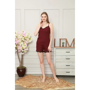 Kaşkorse Yazlık Şortlu Askılı Kadın Pijama Takımı